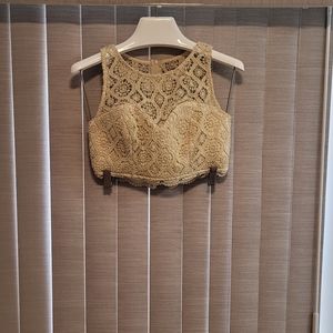 NWOT/ My Michelle Crop Lace Top
